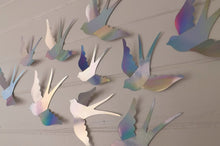 Load image into Gallery viewer, Dove/Swallow Bird 3D Holographic Metallic Effect Wall Decals