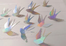 Load image into Gallery viewer, Dove/Swallow Bird 3D Holographic Metallic Effect Wall Decals