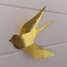 Load image into Gallery viewer, Dove/Swallow Bird 3D Gold Metallic Effect Wall Decals