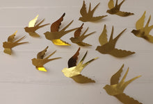 Load image into Gallery viewer, Dove/Swallow Bird 3D Gold Metallic Effect Wall Decals