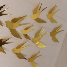 Load image into Gallery viewer, Dove/Swallow Bird 3D Gold Metallic Effect Wall Decals