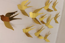 Load image into Gallery viewer, Dove/Swallow Bird 3D Gold Metallic Effect Wall Decals