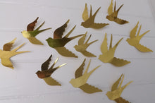 Load image into Gallery viewer, Dove/Swallow Bird 3D Gold Metallic Effect Wall Decals