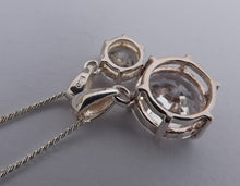 Load image into Gallery viewer, Faux Diamonds & Sterling Silver Pendant Necklace