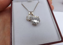 Load image into Gallery viewer, Faux Diamonds & Sterling Silver Pendant Necklace