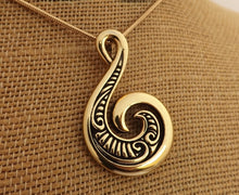 Load image into Gallery viewer, Koru Hook Pendant Necklace & Earrings (Silver or Gold)