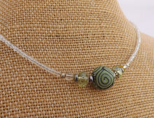Load image into Gallery viewer, Green, Black & Clear Kathryn Design Handmade Bead necklace