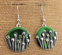 Load image into Gallery viewer, Round Pohutukawa Drop Earrings (4 colour options)