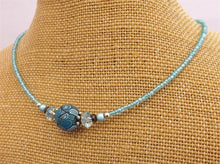 Load image into Gallery viewer, Mixed Blue Kathryn Design Handmade Bead Necklace