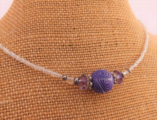 Load image into Gallery viewer, Handmade Purple & White Kathryn Design necklace