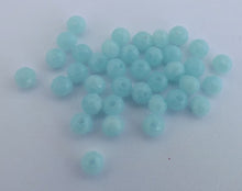 Load image into Gallery viewer, 1 Strand 4mm Light Milky Opaque Blue Crystal Cut Glass Rondelle Beads - lbopo