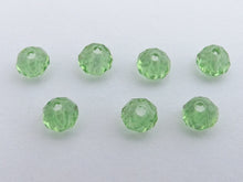 Load image into Gallery viewer, 40pcs 4mm Light Green Crystal Cut Glass Rondelle Beads - lg1
