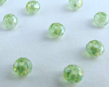 Load image into Gallery viewer, Strand 4mm Light Green AB Crystal Cut Glass Rondelle Beads - lgab1
