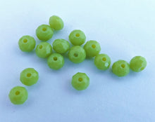 Load image into Gallery viewer, 40pcs 4mm Light Green Opaque Crystal Cut Glass Rondelle Beads - lgo1
