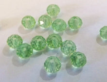 Load image into Gallery viewer, 40pcs 4mm Light Green Crystal Cut Glass Rondelle Beads - lg1