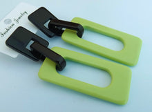 Load image into Gallery viewer, Acrylic Rectangle Large Chunky Drop Earrings (multiple colour options)
