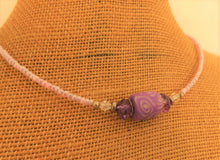 Load image into Gallery viewer, Light Purple Handmade Kathryn Design Bead Necklace