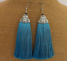 Load image into Gallery viewer, Large Tassel Earrings (multiple colour options)