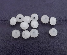 Load image into Gallery viewer, 3x2mm Milky White 3x2mm Crystal Cut Glass Rondelle Beads