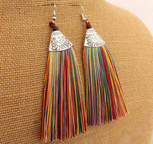 Load image into Gallery viewer, Large Tassel Earrings (multiple colour options)