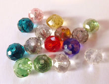 Load image into Gallery viewer, 10pcs 6x8mm Mix Crystal Cut Glass Rondelle Beads