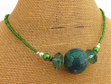 Load image into Gallery viewer, Mixed Green Chunky Kathryn Design Single Feature Bead Necklace