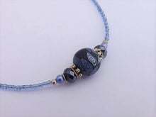 Load image into Gallery viewer, Mixed Royal Blue Kathryn Design bead necklace