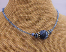 Load image into Gallery viewer, Mixed Royal Blue Kathryn Design bead necklace