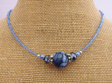 Load image into Gallery viewer, Mixed Royal Blue Kathryn Design bead necklace