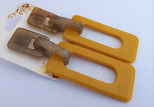 Load image into Gallery viewer, Acrylic Rectangle Large Chunky Drop Earrings (multiple colour options)