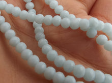 Load image into Gallery viewer, 1 Strand Opaque Light Blue 4mm Crystal Cut Glass Rondelle Beads - oplb
