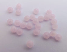 Load image into Gallery viewer, Strand Opaque Milky Pink 4mm Crystal Cut Glass Rondelle Beads - opb