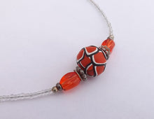 Load image into Gallery viewer, Orange Layered Kathryn Design Handmade Bead necklace
