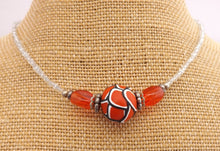Load image into Gallery viewer, Orange Layered Kathryn Design Handmade Bead necklace