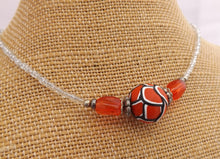 Load image into Gallery viewer, Orange Layered Kathryn Design Handmade Bead necklace