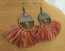 Load image into Gallery viewer, Tassel Copper Tone Boho Earrings