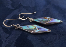 Load image into Gallery viewer, Paua & Sterling Silver Drop Earrings