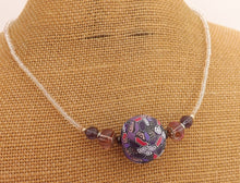 Load image into Gallery viewer, Pink, Purple & White Chunky Kathryn Design Single Feature Bead Necklace