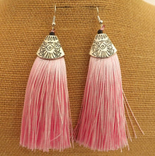 Load image into Gallery viewer, Large Tassel Earrings (multiple colour options)