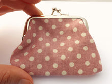 Load image into Gallery viewer, Polka Dot Vintage Style Coin Purse