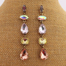 Load image into Gallery viewer, Drop Crystal Look Earrings (5x colour options)