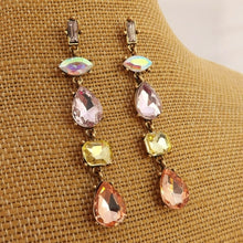 Load image into Gallery viewer, Drop Crystal Look Earrings (5x colour options)
