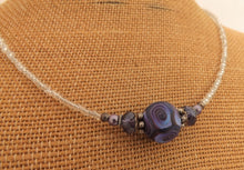 Load image into Gallery viewer, Purple & Blue Kathryn Design Handmade bead necklace