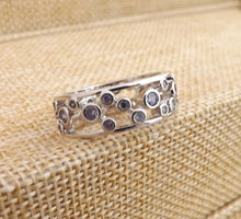 Load image into Gallery viewer, Purple & Silver Tone Ring (Size 10)
