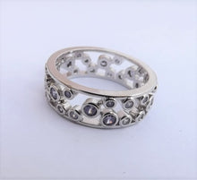 Load image into Gallery viewer, Purple & Silver Tone Ring (Size 10)