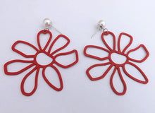 Load image into Gallery viewer, Large Frosted Flower with Faux Pearl Stud Setting (6x Colour Options)