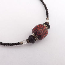 Load image into Gallery viewer, Red & Black Handmade Kathryn Design Bead Necklace