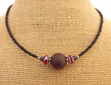 Load image into Gallery viewer, Red & Black Handmade Kathryn Design bead necklace