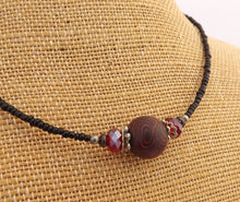 Load image into Gallery viewer, Red & Black Handmade Kathryn Design bead necklace