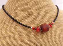 Load image into Gallery viewer, Red & Black Kathryn Design Handmade Bead necklace